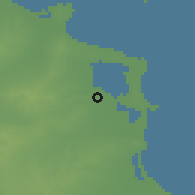 Shaded relief of the 55 km around Sīdī Bin Nūr, drawn from the GMTED2010 grid