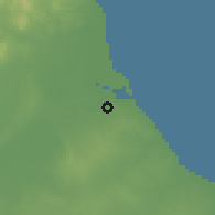 Shaded relief of the 55 km around Sīdī Bū 'Alī, drawn from the GMTED2010 grid