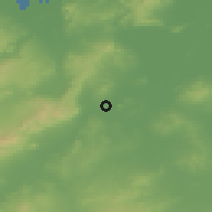 Shaded relief of the 54 km around Ţaburbah, drawn from the GMTED2010 grid