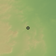 Shaded relief of the 56 km around Taţāwīn, drawn from the GMTED2010 grid