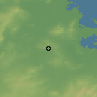Shaded relief of the 54 km around al-Murnāqiyah, drawn from the GMTED2010 grid