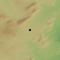 Shaded relief of the 55 km around al-Waslātiyah, drawn from the GMTED2010 grid