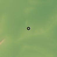 Shaded relief of the 55 km around aš-Šarārdah, drawn from the GMTED2010 grid