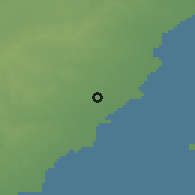 Shaded relief of the 55 km around aš-Šayh̨iyah, drawn from the GMTED2010 grid
