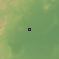 Shaded relief of the 55 km around as-Subayẖah, drawn from the GMTED2010 grid