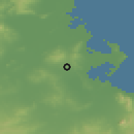 Shaded relief of the 54 km around at-Tad̨āman Dawwār Hīšar, drawn from the GMTED2010 grid