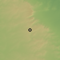 Shaded relief of the 55 km around Banī H̱addāš, drawn from the GMTED2010 grid