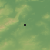 Shaded relief of the 54 km around al-Baţţān, drawn from the GMTED2010 grid