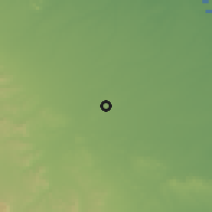 Shaded relief of the 55 km around Bī'r-al-Ah̨mar, drawn from the GMTED2010 grid