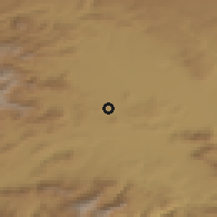Shaded relief of the 54 km around Afşin, drawn from the GMTED2010 grid