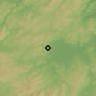 Shaded relief of the 53 km around Balıkesir, drawn from the GMTED2010 grid