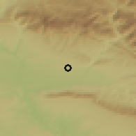 Shaded relief of the 54 km around Başverimli, drawn from the GMTED2010 grid