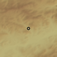 Shaded relief of the 53 km around Bayat, drawn from the GMTED2010 grid