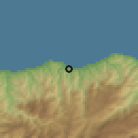 Shaded relief of the 53 km around Beşikdüzü, drawn from the GMTED2010 grid