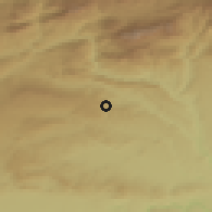 Shaded relief of the 54 km around Besnı, drawn from the GMTED2010 grid