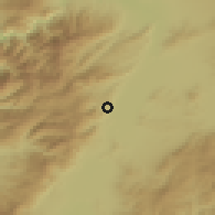Shaded relief of the 54 km around Beyoğlu, drawn from the GMTED2010 grid