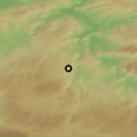 Shaded relief of the 53 km around Bilecik, drawn from the GMTED2010 grid