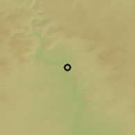 Shaded relief of the 54 km around Birecik, drawn from the GMTED2010 grid