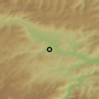 Shaded relief of the 53 km around Boyabat, drawn from the GMTED2010 grid