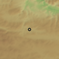 Shaded relief of the 53 km around Bozüyük, drawn from the GMTED2010 grid