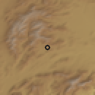 Shaded relief of the 54 km around Büyükkızılcık, drawn from the GMTED2010 grid