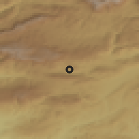 Shaded relief of the 54 km around Çağlayancerit, drawn from the GMTED2010 grid