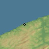 Shaded relief of the 53 km around Çatalağzi, drawn from the GMTED2010 grid