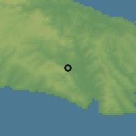 Shaded relief of the 53 km around Çatalca, drawn from the GMTED2010 grid