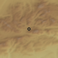 Shaded relief of the 54 km around Çelikhan, drawn from the GMTED2010 grid
