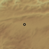 Shaded relief of the 53 km around Çerkeş, drawn from the GMTED2010 grid