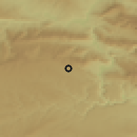 Shaded relief of the 54 km around Dargeçit, drawn from the GMTED2010 grid