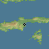 Shaded relief of the 54 km around Datça, drawn from the GMTED2010 grid