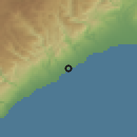 Shaded relief of the 54 km around Davultepe, drawn from the GMTED2010 grid