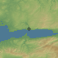 Shaded relief of the 53 km around Dilovasi, drawn from the GMTED2010 grid