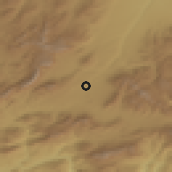 Shaded relief of the 54 km around Doğanşehir, drawn from the GMTED2010 grid