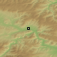 Shaded relief of the 53 km around Durağan, drawn from the GMTED2010 grid