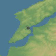 Shaded relief of the 53 km around Eceabat, drawn from the GMTED2010 grid