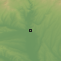 Shaded relief of the 53 km around Edirne, drawn from the GMTED2010 grid