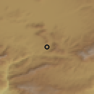 Shaded relief of the 54 km around Ekinözü, drawn from the GMTED2010 grid