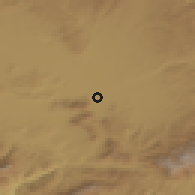 Shaded relief of the 54 km around Elbistan, drawn from the GMTED2010 grid