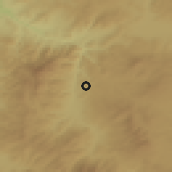 Shaded relief of the 54 km around Emet, drawn from the GMTED2010 grid