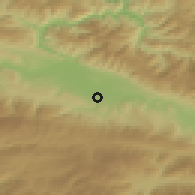 Shaded relief of the 53 km around Erbaa, drawn from the GMTED2010 grid