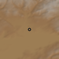 Shaded relief of the 54 km around Erciş, drawn from the GMTED2010 grid
