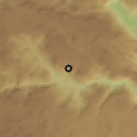 Shaded relief of the 54 km around Ermenek, drawn from the GMTED2010 grid