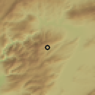 Shaded relief of the 54 km around Fatih, drawn from the GMTED2010 grid
