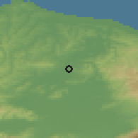 Shaded relief of the 53 km around Ferizli, drawn from the GMTED2010 grid