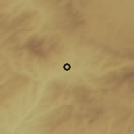 Shaded relief of the 54 km around Gediz, drawn from the GMTED2010 grid