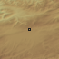 Shaded relief of the 53 km around Gerede, drawn from the GMTED2010 grid