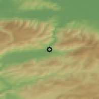 Shaded relief of the 53 km around Geyve, drawn from the GMTED2010 grid