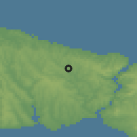 Shaded relief of the 53 km around Göktürk, drawn from the GMTED2010 grid